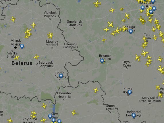 Самолет, который забирал Ерофеева и Александрова, вылетел из Внуково в направлении Украины