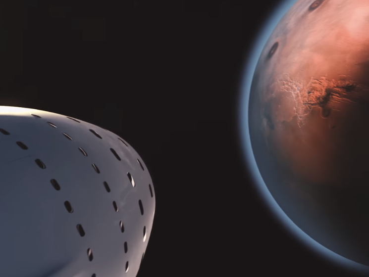 SpaceX смоделировала пилотируемый полет на Марс. Видео