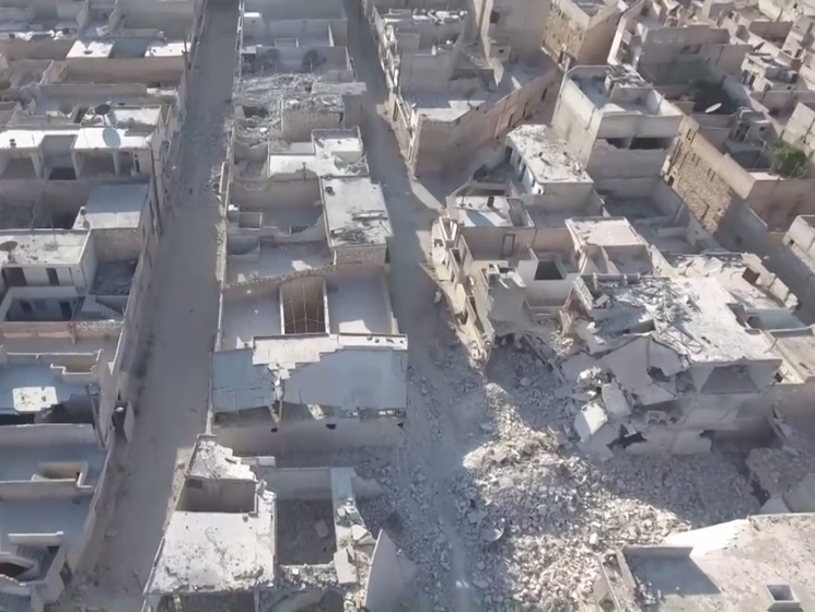 Разрушения восточной части Алеппо сняли с беспилотника. Видео