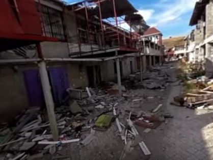 Немецкие журналисты опубликовали кадры разрушенного Широкино в режиме "360 градусов". Видео