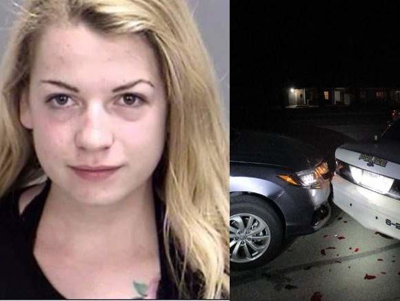 В Техасе студентка врезалась в полицейское авто, делая селфи в обнаженном виде