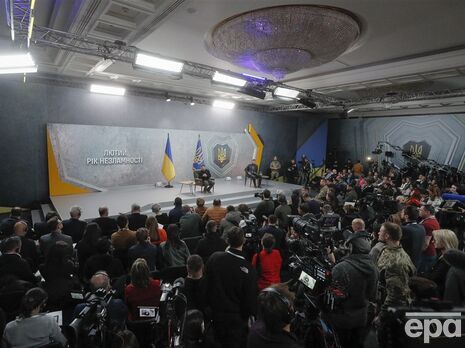 Зеленский провел пресс-конференцию, посвященную годовщине полномасштабного вторжения РФ в Украину. Трансляция