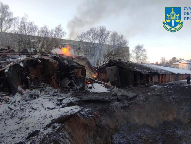 Ракетна атака РФ 13 січня: У Шостці Сумської області пошкоджено 26 будинків, поранено жінку