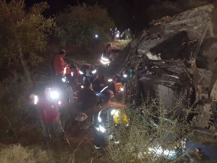 В Израиле автобус упал с 70-метровой высоты, двое погибших