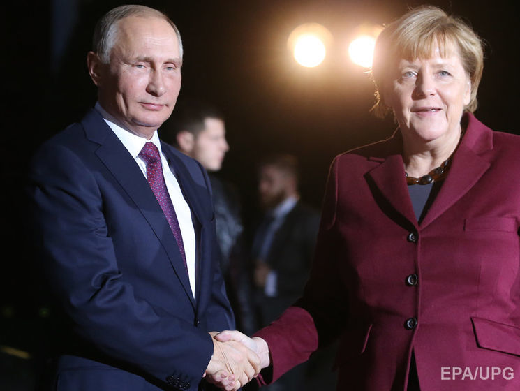 В Кремле заявили, что Путин и Меркель призвали немедленно прекратить огонь на Донбассе