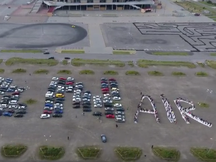 Во Львове состоялся автомобильный флешмоб "Сохранить Ryanair". Видео