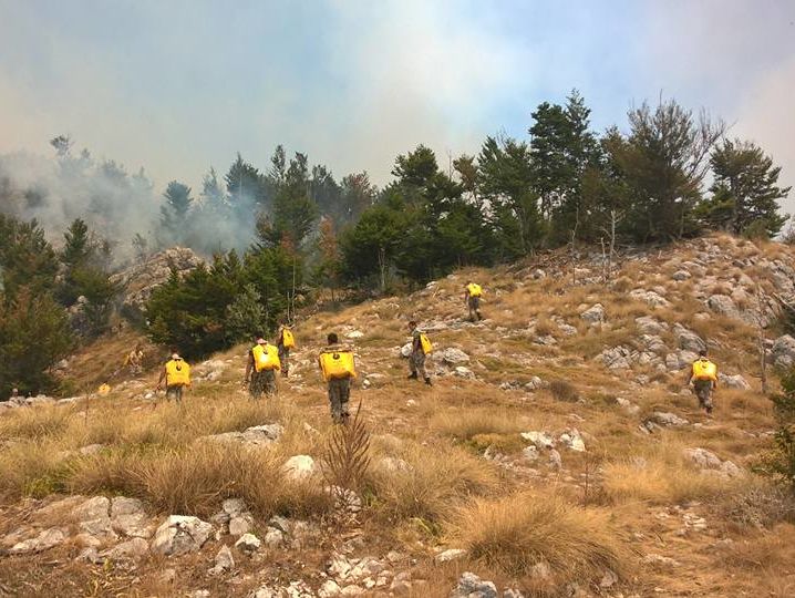 Лесные пожары в Черногории угрожают столице страны Подгорице