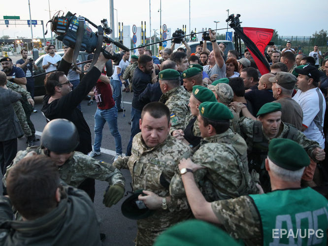 МВД установило личности шести вероятных организаторов беспорядков в пункте пропуска "Шегини" при пересечении границы Саакашвили