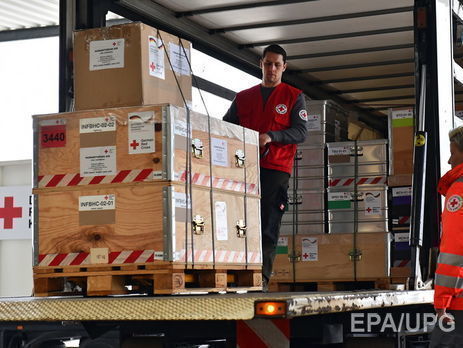 Красный Крест отправил на оккупированную территорию Донбасса более 140 тонн гумпомощи