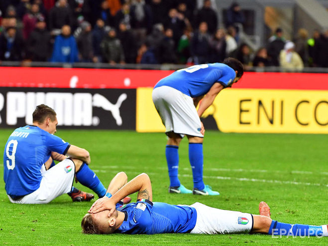 ﻿Збірна Італії не змогла обіграти Швецію і втратила шанс вийти на ЧС 2018