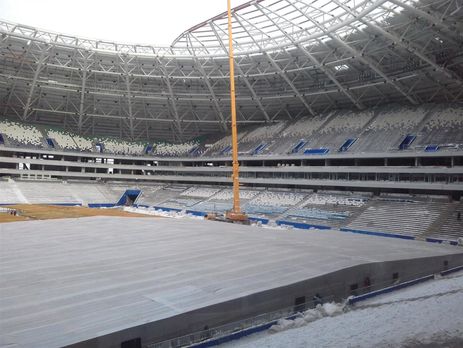 На стадіоні у РФ, який споруджують до чемпіонату світу з футболу, сталося обвалення