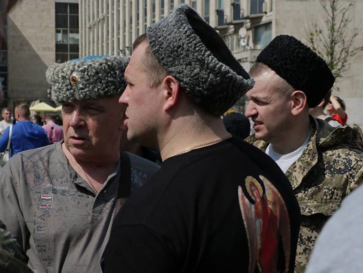 "Казаки", избивавшие демонстрантов в Москве, воевали против ВСУ на Донбассе