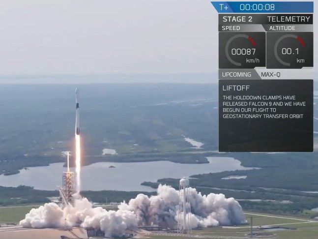SpaceX запустила ракету Falcon 9 со спутником из Бангладеш. Видео