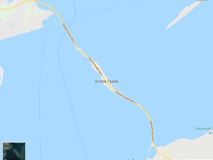 В Google Maps подписали Крымский мост на украинском языке