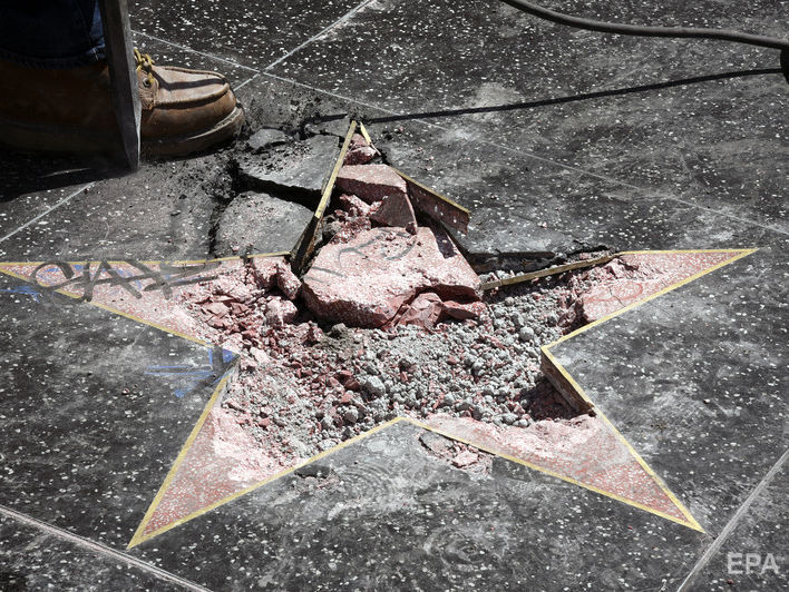 На Аллее славы в Голливуде разбили звезду Трампа