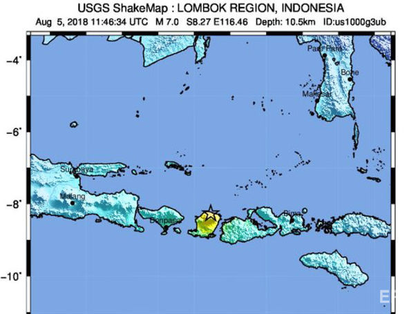 В Индонезии произошло мощное землетрясение. В Геологической службе США предупреждают о возможном цунами