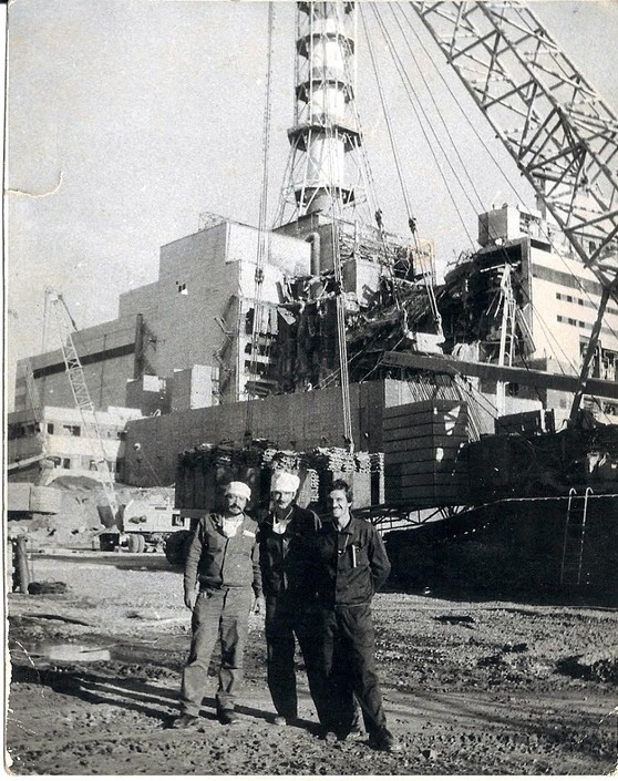 Ликвидационные работы на четвертом реакторе ЧАЭС после взрыва и пожара в 1986-м году
