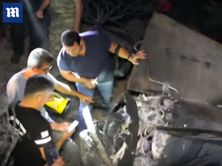 В Северном Кипре после взрыва предположительно российской ракеты произошел пожар. Видео