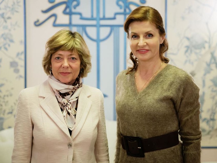 Первые леди Украины и Германии в Киеве обсудили деятельность Детского фонда ООН ЮНИСЕФ