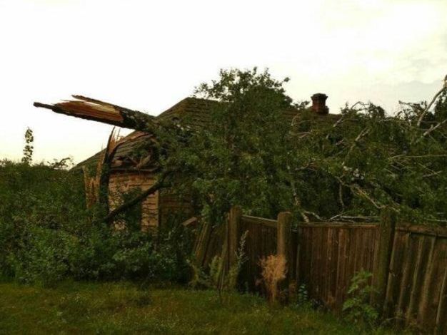 В Черниговской области из-за молний загорелись пять домов, ветер сорвал крыши 54 зданий