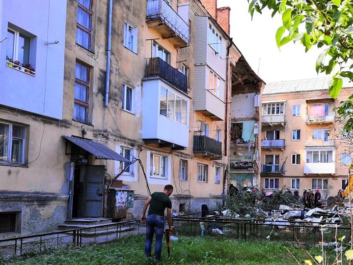 Эскпертиза показала, что частично обрушившийся в Дрогобыче дом непригоден для проживания