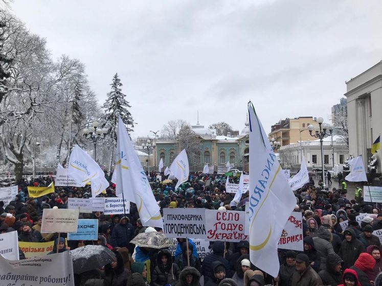В Киеве работники "Укрлендфарминга" вышли на митинг, требуют уволить Сытника