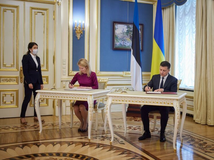 Зеленський і прем'єрка Естонії підписали заяву, у якій зафіксовано готовність країни підтримати вступ України в ЄС