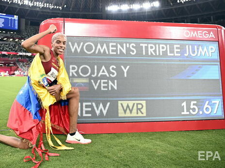 Стрибунка з Венесуели Рохас стала чемпіонкою Олімпіади 2020 року, побивши майже 26-річний рекорд українки