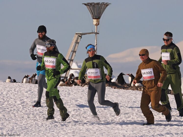 "Пінгвіни натоптали трасу". Українські полярники в Антарктиді пробігли марафон, "який ніхто не хоче бігти"