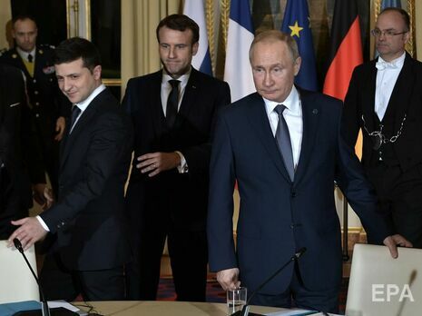 Зеленський зустрічався з Путіним особисто лише раз у грудні 2019 року в Парижі на саміті лідерів країн нормандського формату