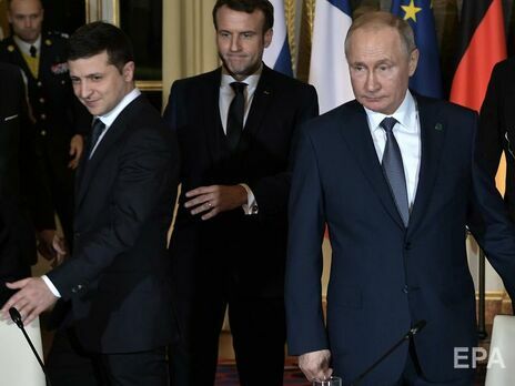 Зеленский и Путин встречались лично только раз в декабре 2019 года в Париже на саммите лидеров стран нормандского формата