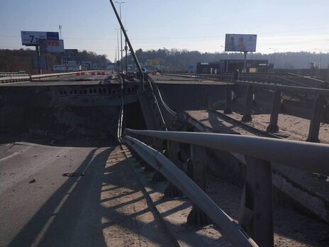 На трассе Киев – Житомир взорвали мост в районе села Стоянка