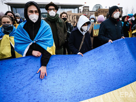 Мітинг на підтримку України у Берліні, 25 лютого