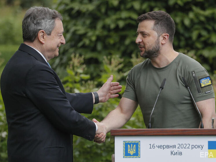 "Будем работать и далее". Зеленский поблагодарил за поддержу Украины подавшего в отставку премьера Италии