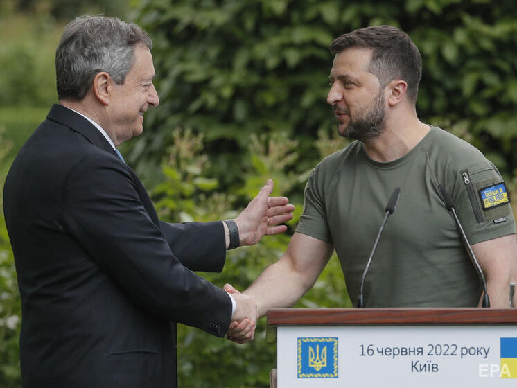 Зеленський обговорив із Драгі ситуацію на фронті та безпеку Запорізької АЕС