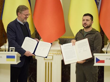 Зеленский и Фиала во время встречи в Киеве