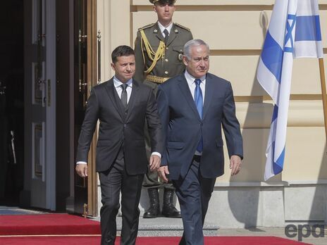 Зеленский поздравил Нетаньяху с победой на выборах. На фото они в Киеве во время визита Нетаньяху в Украину в 2019 году