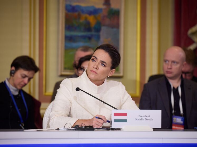 Президентка Угорщини під час візиту в Україну прокоментувала зустріч Сіярто із представником Ірану