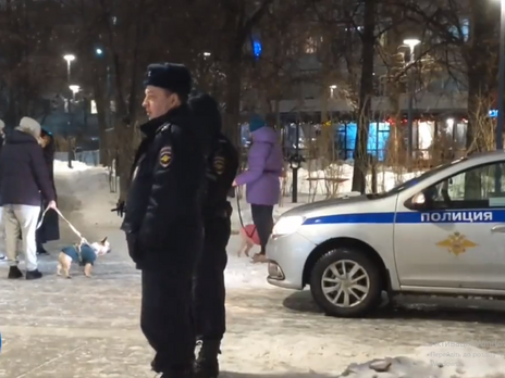К памятнику Лесе Украинки приезжала полиция