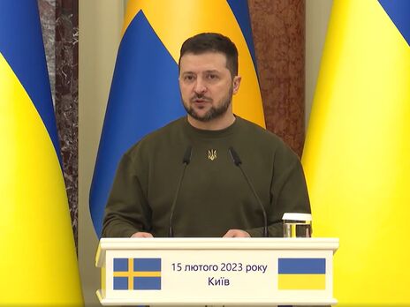 В первом полугодии 2023 года Швеция председательствует в Совете Евросоюза, отметил Зеленский (на фото) на совместной пресс-конференции с Кристерссоном