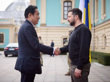 Кисида и Зеленский провели встречу в Киеве 21 марта