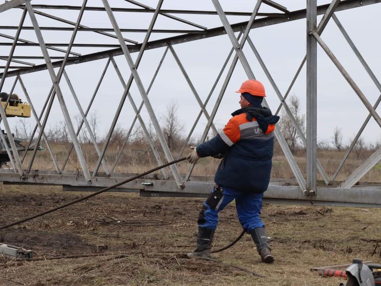 В "Укрэнерго" сообщили, что восстановили функционал около 70% объектов, поврежденных из-за обстрелов РФ
