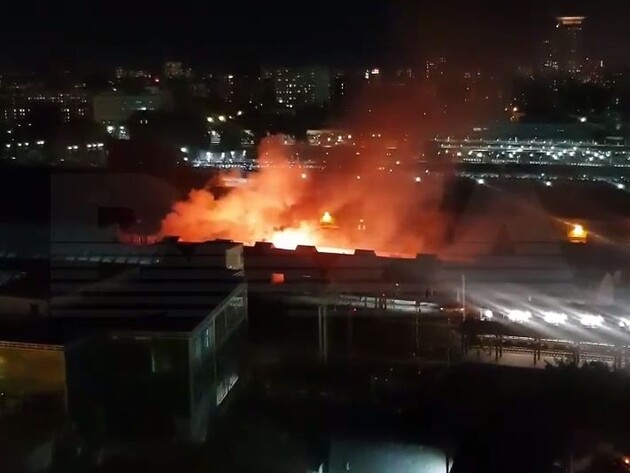 В центре Москвы произошел крупный пожар