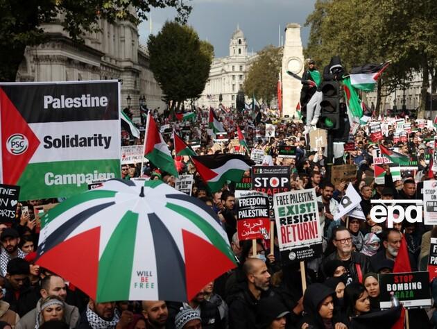 В Лондоне состоялся марш в поддержку Палестины, его участниками стали около 100 тыс. человек