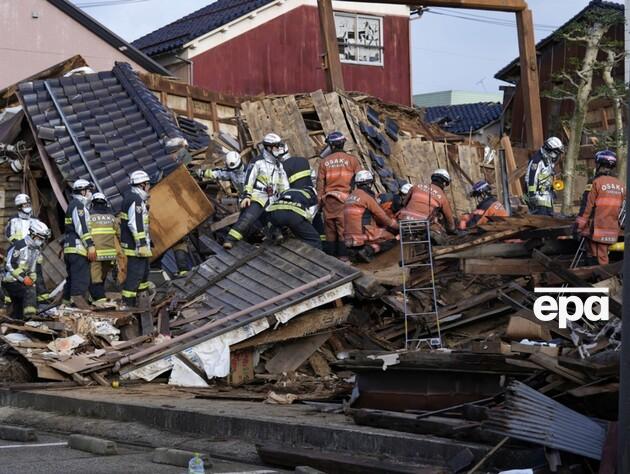 Кількість загиблих унаслідок землетрусу в Японії зросла до 92, під завалами будівель – понад 40 осіб