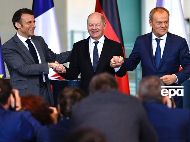 Більше зброї й техніки та коаліція артилерії. Лідери Франції, Німеччини й Польщі домовилися збільшити підтримку України
