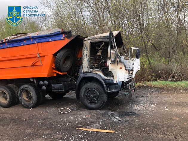 В Сумской области оккупанты ударом дрона убили водителя грузовика – прокуратура