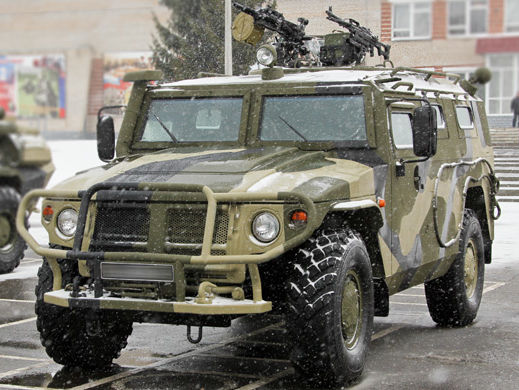 Российская армия приняла на вооружение бронемашины "Тигр" с дистанционно управляемым боевым модулем