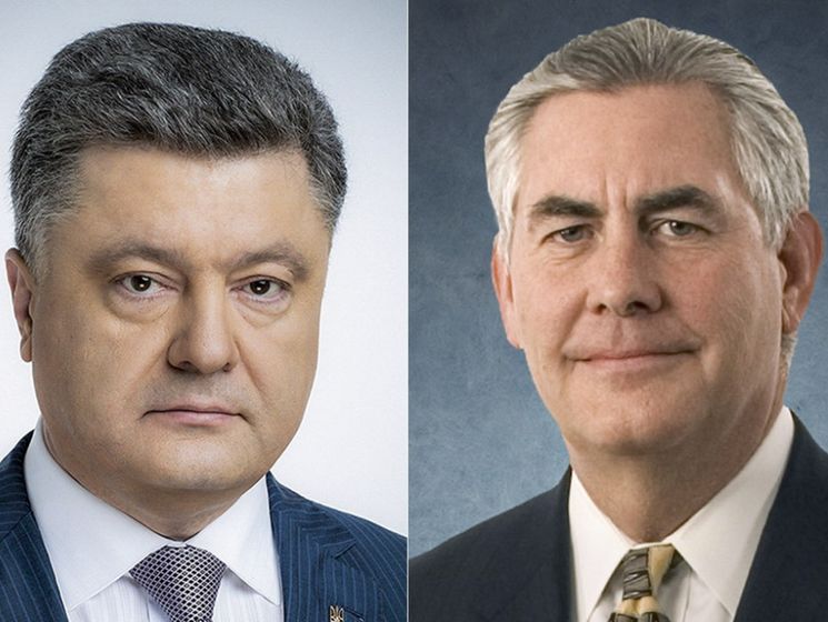 Порошенко предложил Тиллерсону активизировать вопрос о размещении на Донбассе миротворческого контингента под эгидой ООН