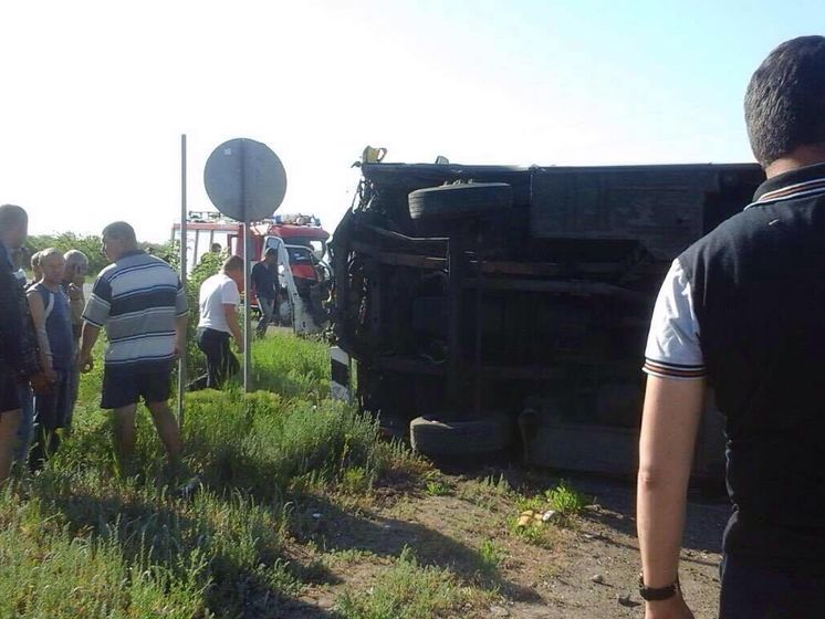 В Запорожской области столкнулись два микроавтобуса, 32 человека пострадали